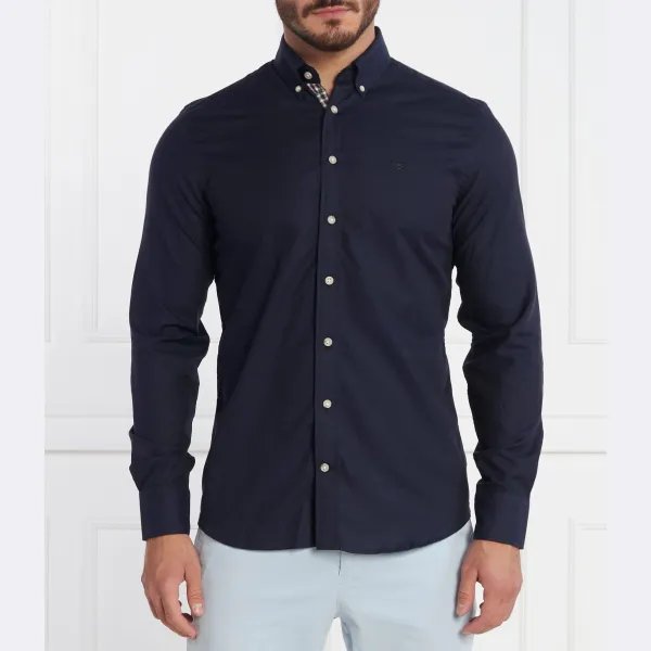 

Рубашка узкого кроя Hackett London, черный