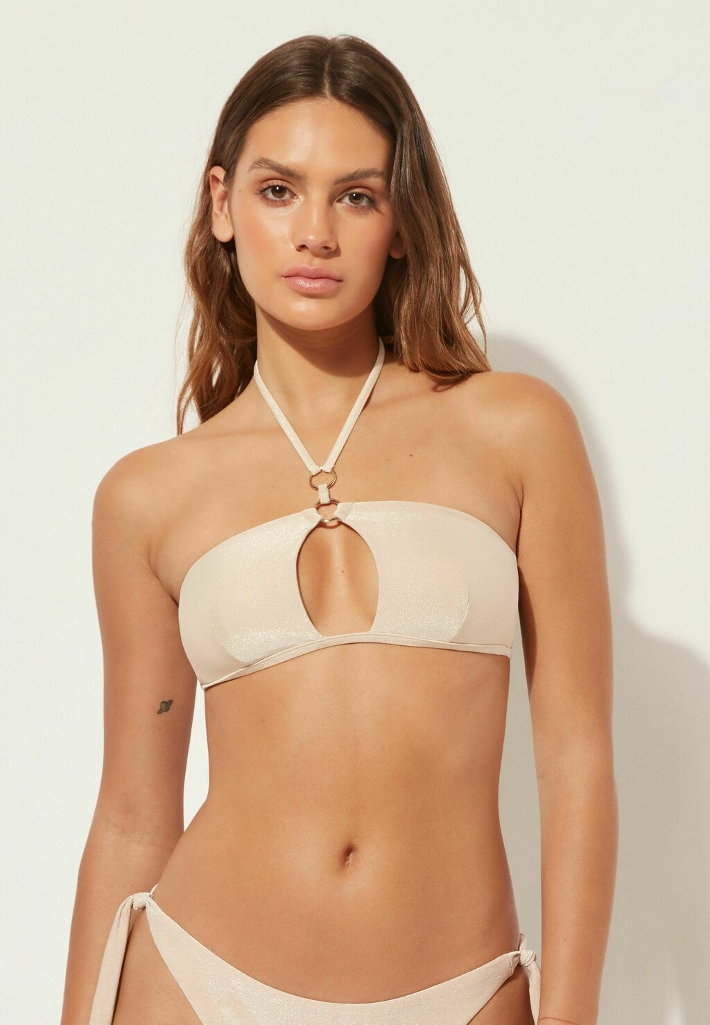 

Верх бикини GOLDEN GLEAM Calzedonia, кремовый