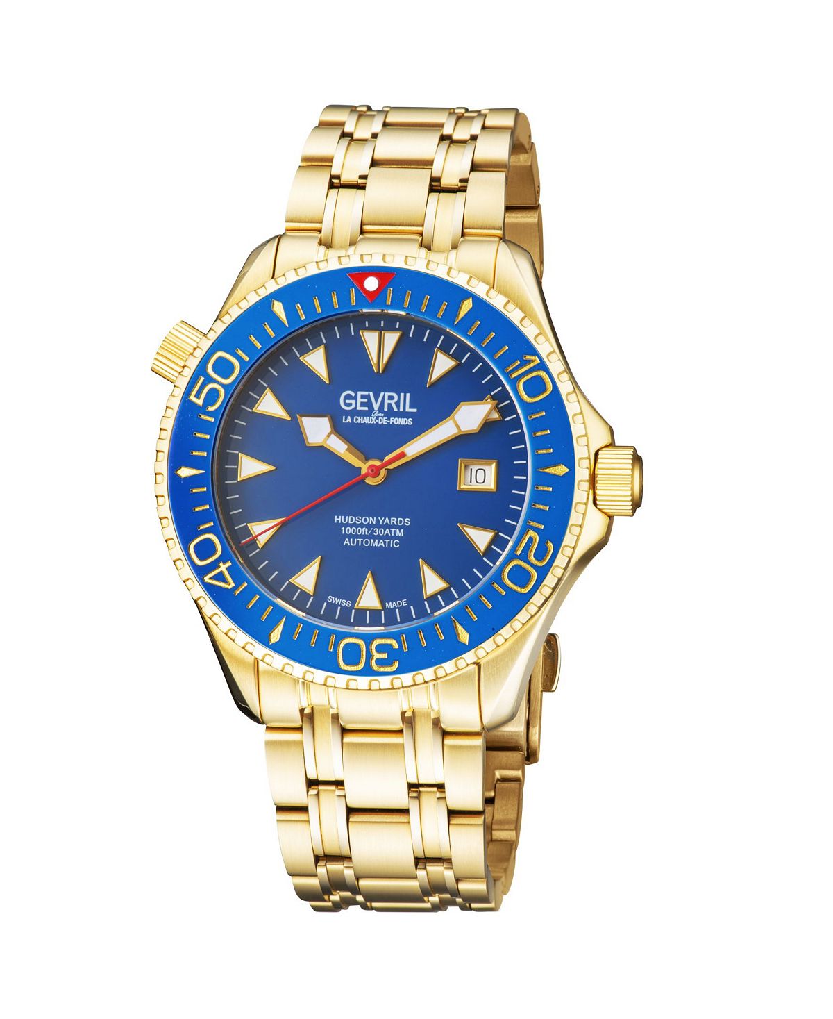 Мужские часы Hudson Yards 48805 швейцарские автоматические часы-браслет 45 мм Gevril цена и фото