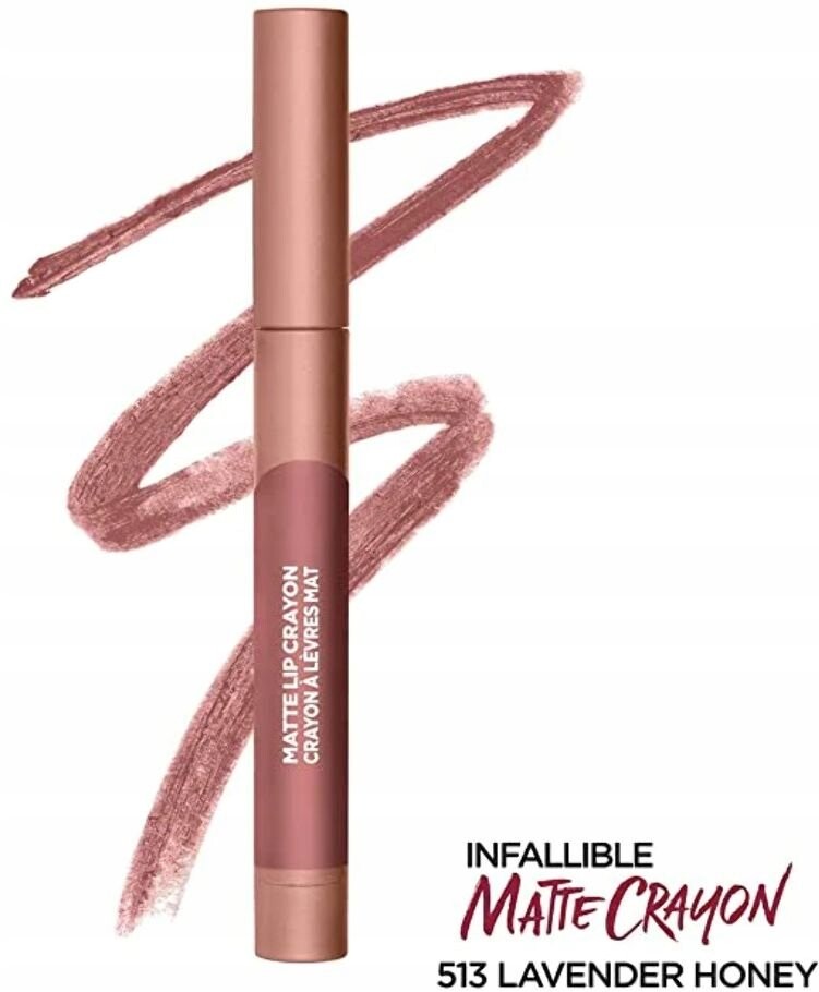 

L'Oreal Paris, Губная помада, матовый карандаш для губ, оттенок 513 Lavender Hone