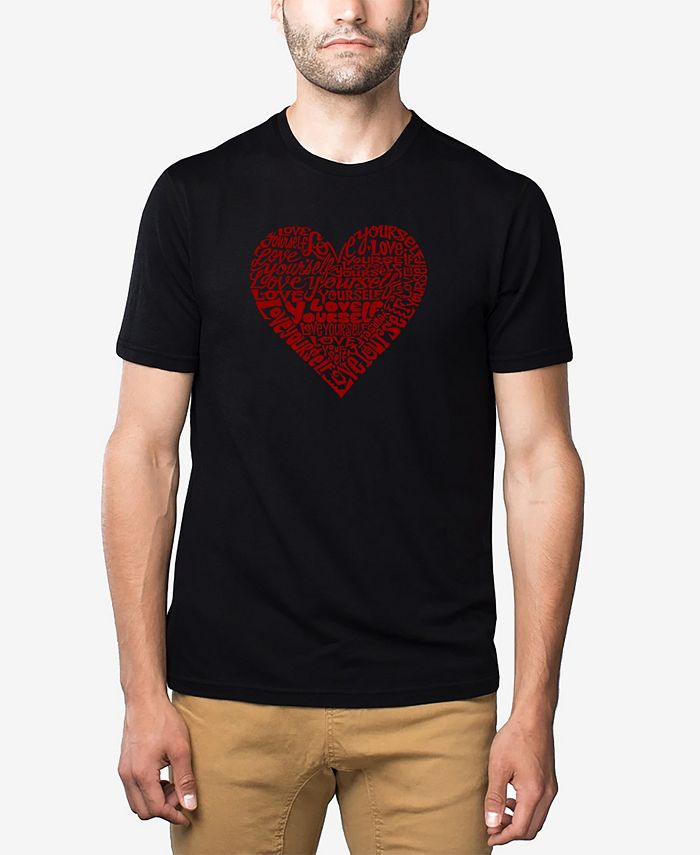 Мужская футболка Love Yourself Premium Blend Word Art LA Pop Art, черный волшебство и любовь заставьте себя полюбить