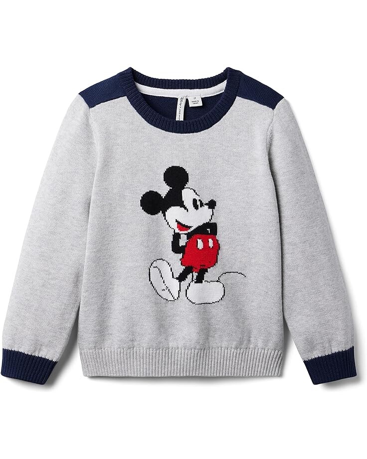 Свитер Janie and Jack Mickey Pullover Sweater, серый свитер janie and jack puff sleeve sweater зеленый