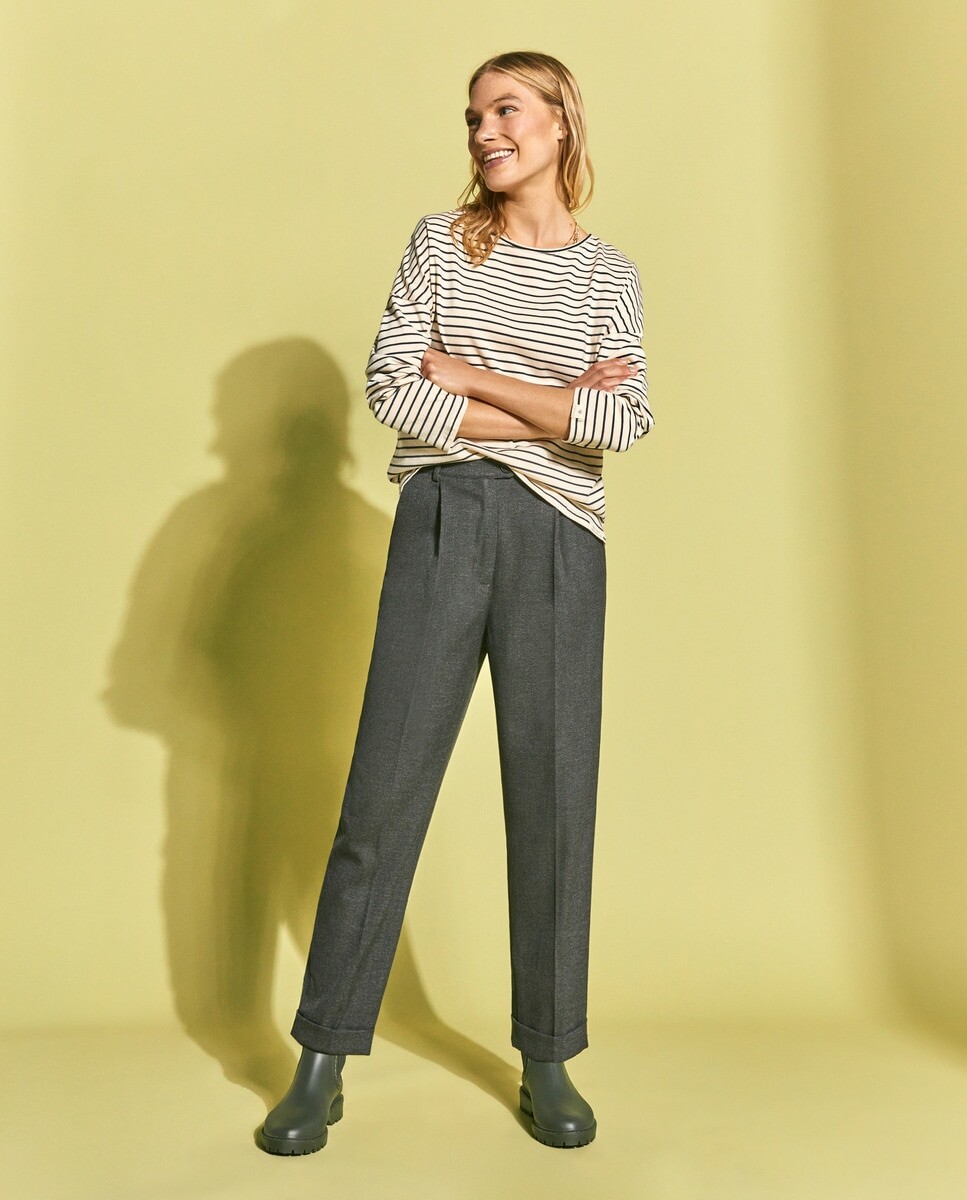 

Женские брюки со складками Southern Cotton, темно-серый