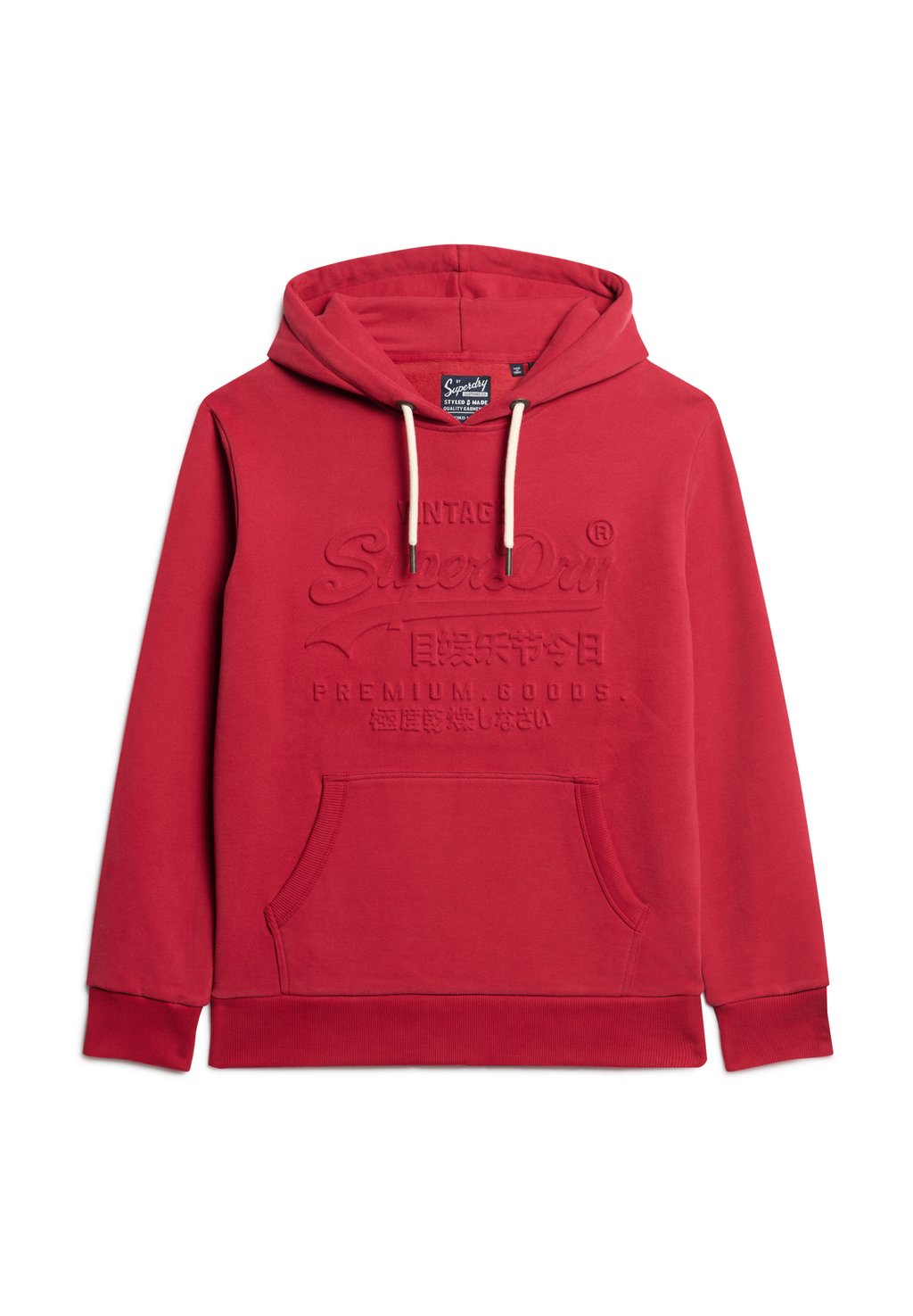 

Толстовка с капюшоном EMBOSSED GRAPHIC Superdry, красный