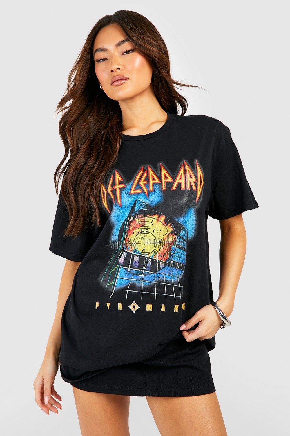 

Футболка def leppard band Boohoo, черный