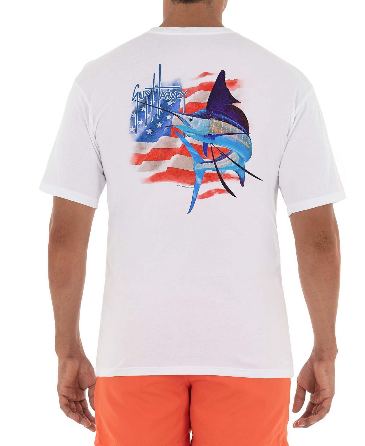 

Мужская футболка с короткими рукавами и рисунком Guy Harvey