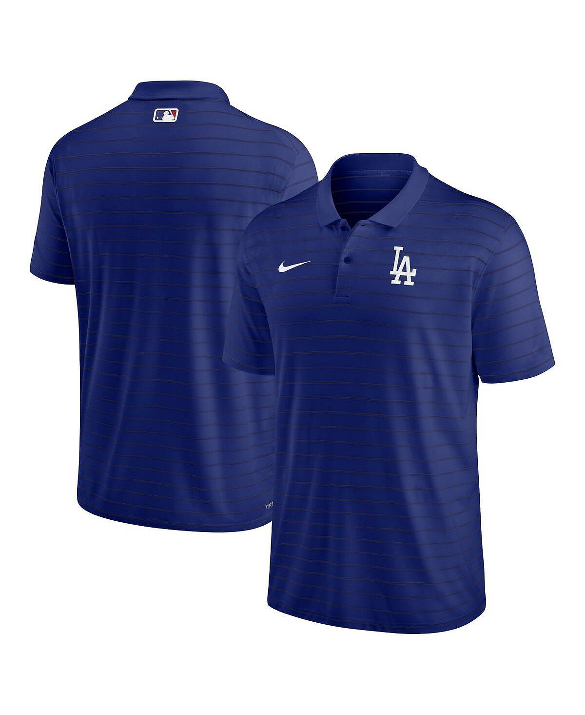 цена Мужская рубашка-поло Royal Los Angeles Dodgers Authentic Collection Victory в полоску Performance Nike