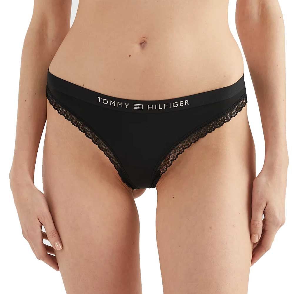 

Стринги Tommy Hilfiger Tonal Logo Lace, черный