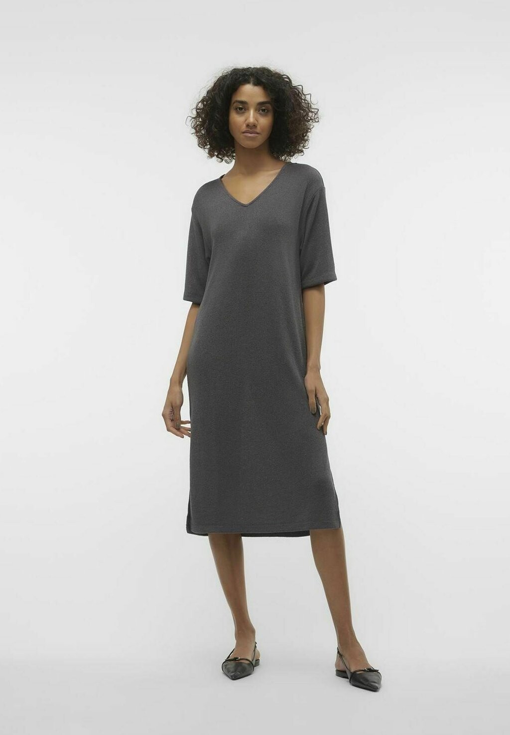 

Платье трикотажное VMEDDIE Vero Moda, цвет grey pinstripe