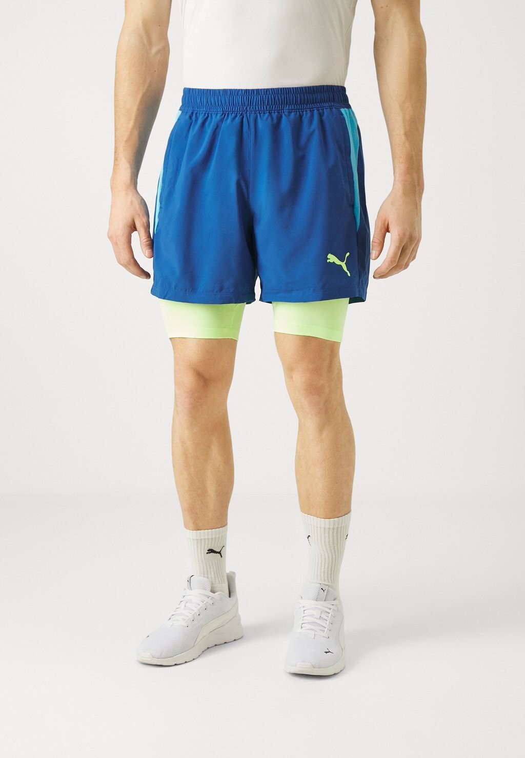 

Спортивные шорты Individual Teamgoal Puma, цвет luminous blue