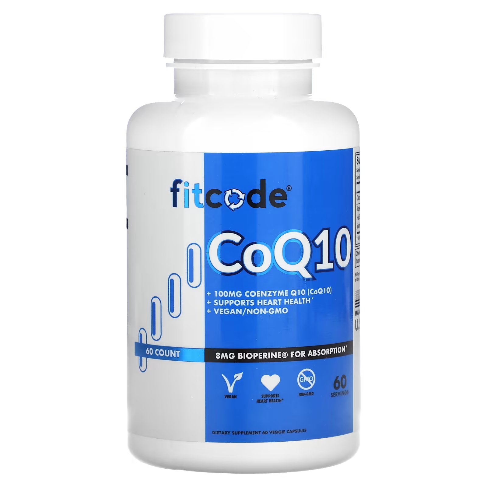 Пищевая добавка Fitcode CoQ10 100 мг, 60 штук пищевая добавка sundance vitamins coq10 100 мг 60 мягких таблеток