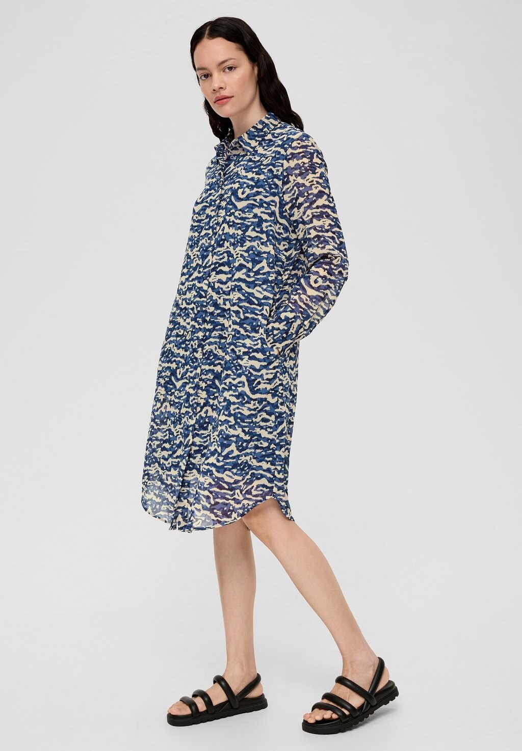 

Классическая рубашка s.Oliver MIT ALLOVERPRINT, цвет dunkelblau