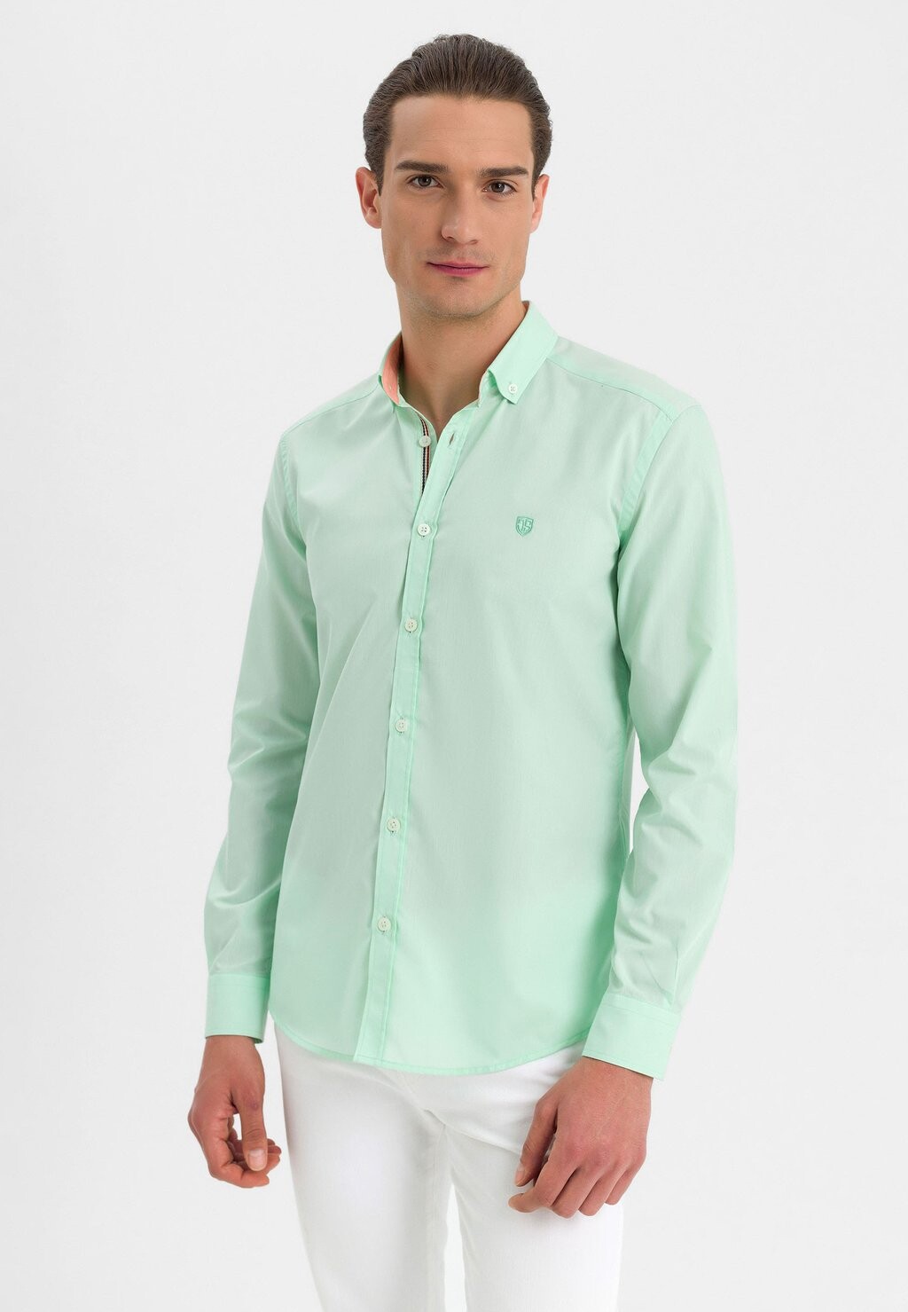 

Рубашка Basic Slim Fit Felix Hardy, зеленый