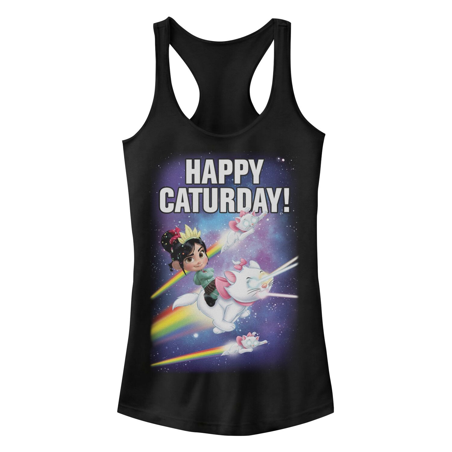 

Детская майка Disney's Wreck It Ralph 2 Vanellope Happy Caturday Stars Racerback Licensed Character