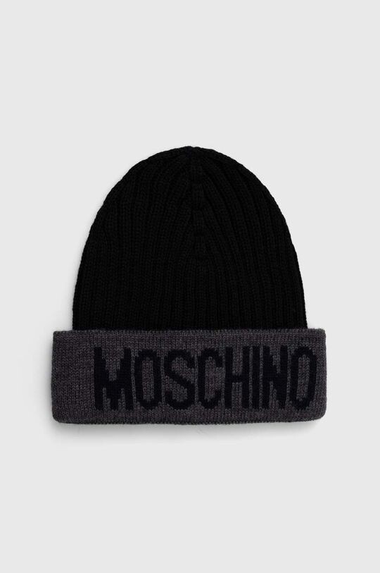 

Шерстяная шапка Moschino, черный