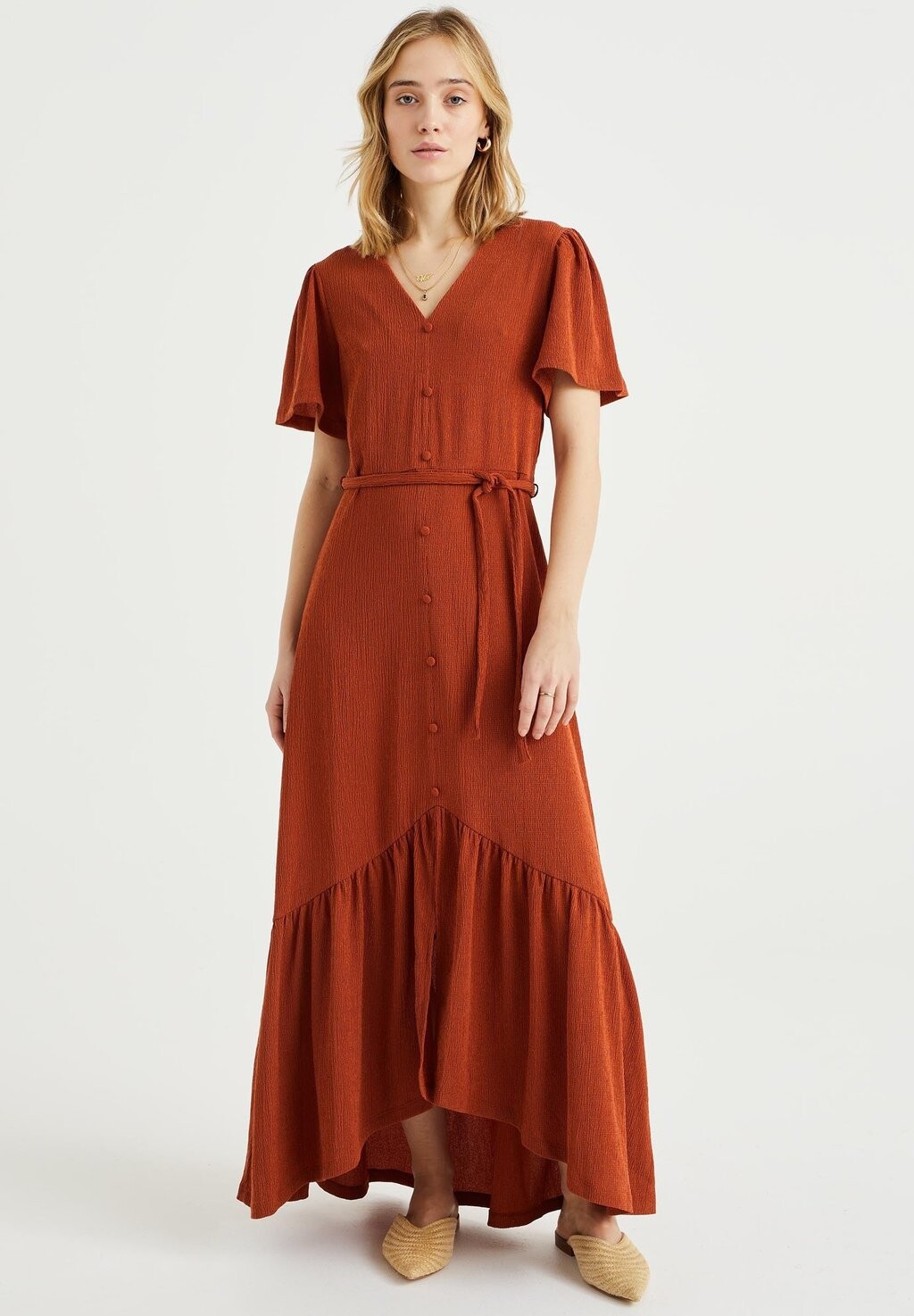 

Длинное платье WE Fashion, коричневый