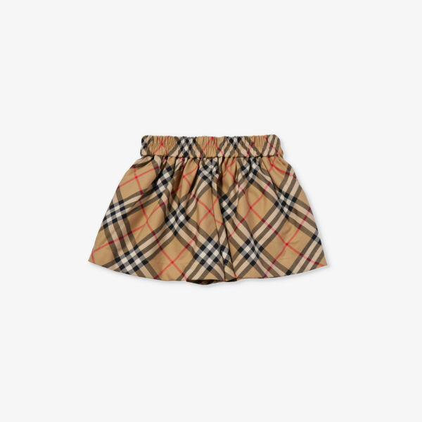 

Шорты из эластичного хлопка в клетку Marcy с резинкой на талии 6–24 месяца Burberry, бежевый