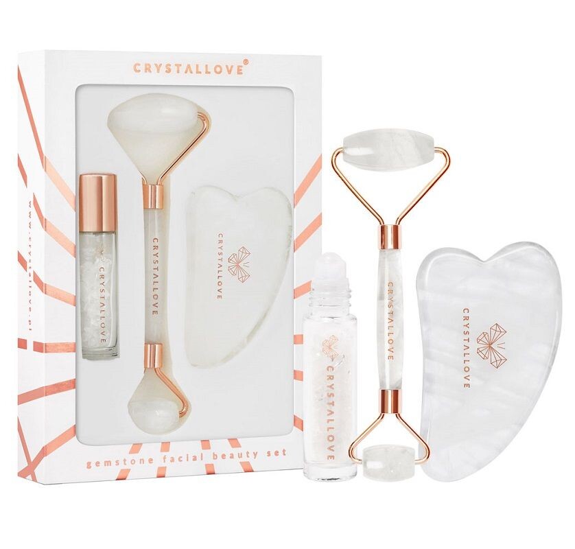 

Crystallove Clear Quartz Beauty Set набор для массажа лица, 1 шт.
