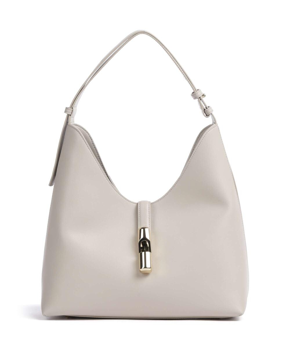

Сумка-Ведро goccia m из мелкозернистой телячьей кожи. Furla, белый