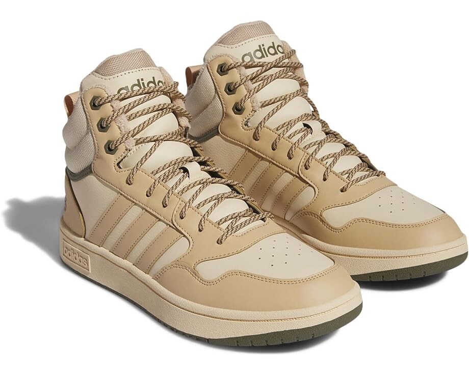 

Кроссовки Adidas Hoops 3.0 Mid, цвет Magic Beige/Magic Beige/Sand Strata