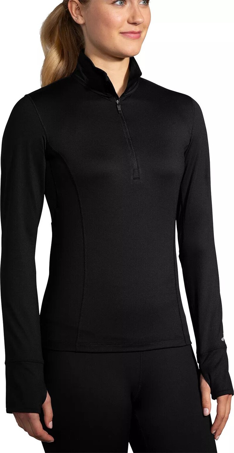 

Женский топ Brooks Sports с молнией 1/2 Dash, черный