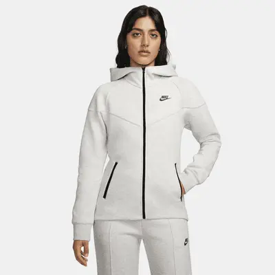 

Худи Nike Sportswear Tech Fleece Windrunner, цвет Light Grey/Heather/Black