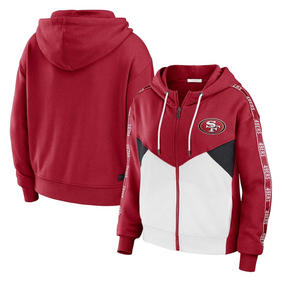 

Толстовка на молнии WEAR by Erin Andrews San Francisco 49Ers, алый
