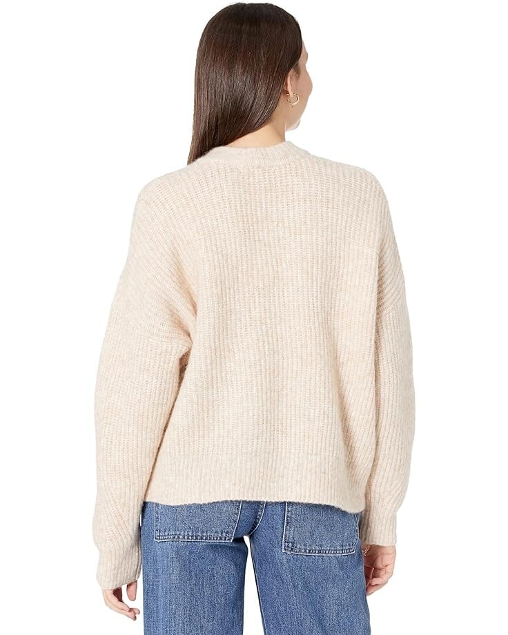 

Свитер Madewell Belfiore Ribbed Pullover Sweater, цвет Heather Chalk