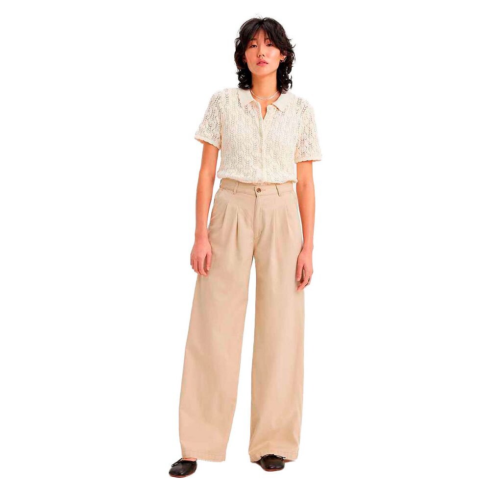 

Джинсы Levi's Pleated Wideleg Regular Waist, бежевый