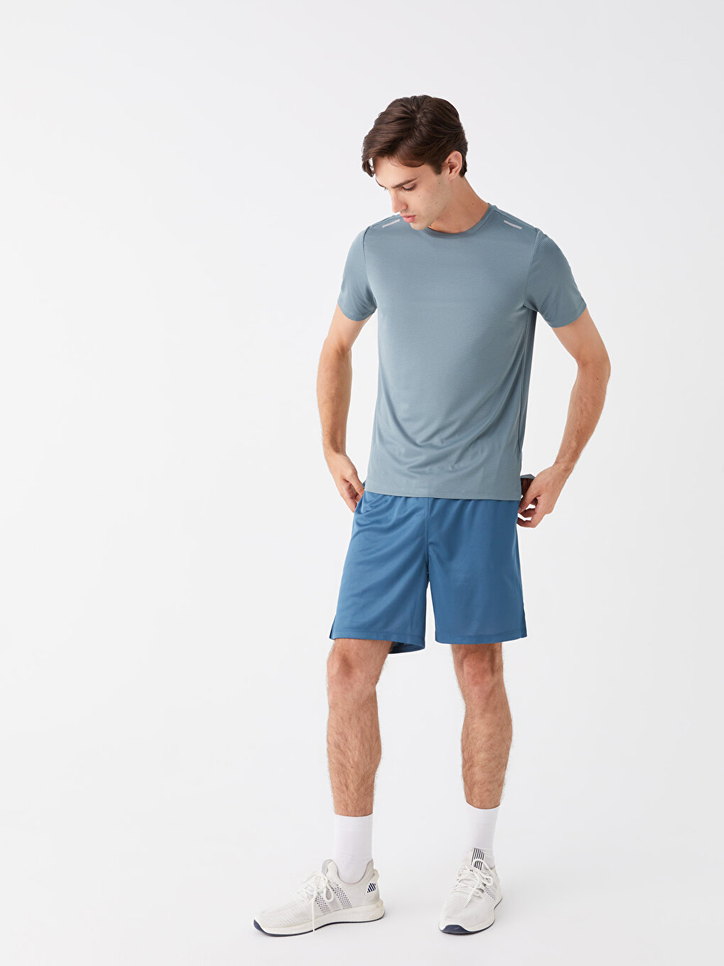 Мужские спортивные шорты Slim Fit LCW Active, сизый цена и фото