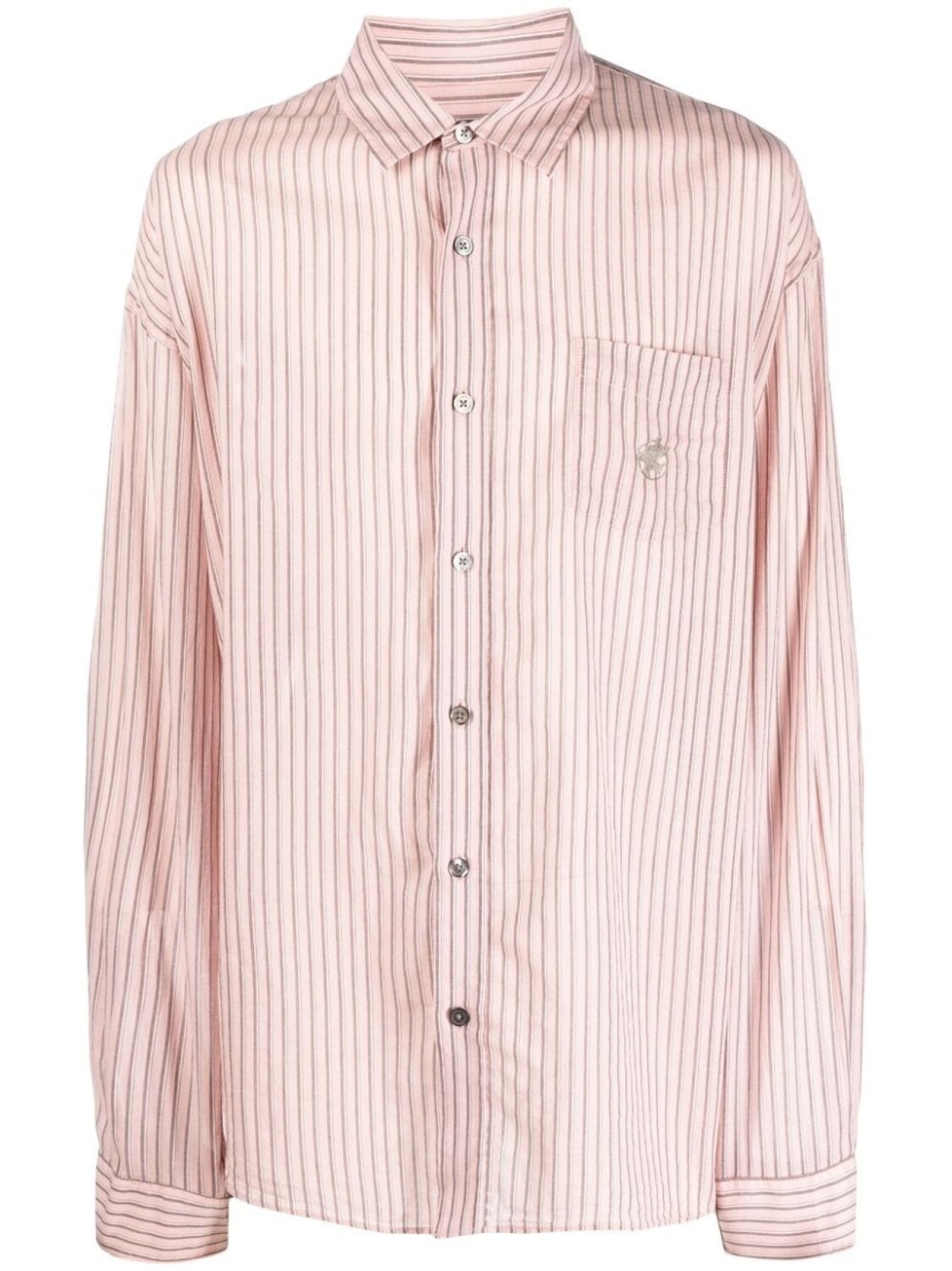 

Stüssy полосатая рубашка с отложным воротником, розовый
