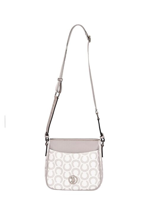 

Бело-серая женская сумка через плечо размером 24X23x7 см US24213 U.S. Polo Assn., белый/серый
