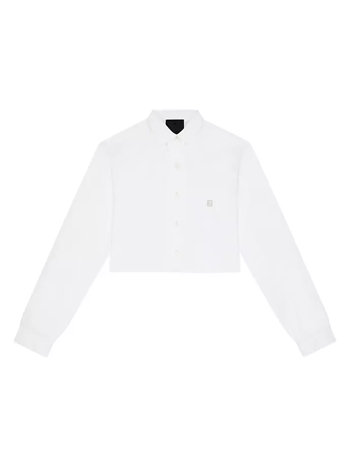 

Укороченная рубашка из поплина Givenchy, белый