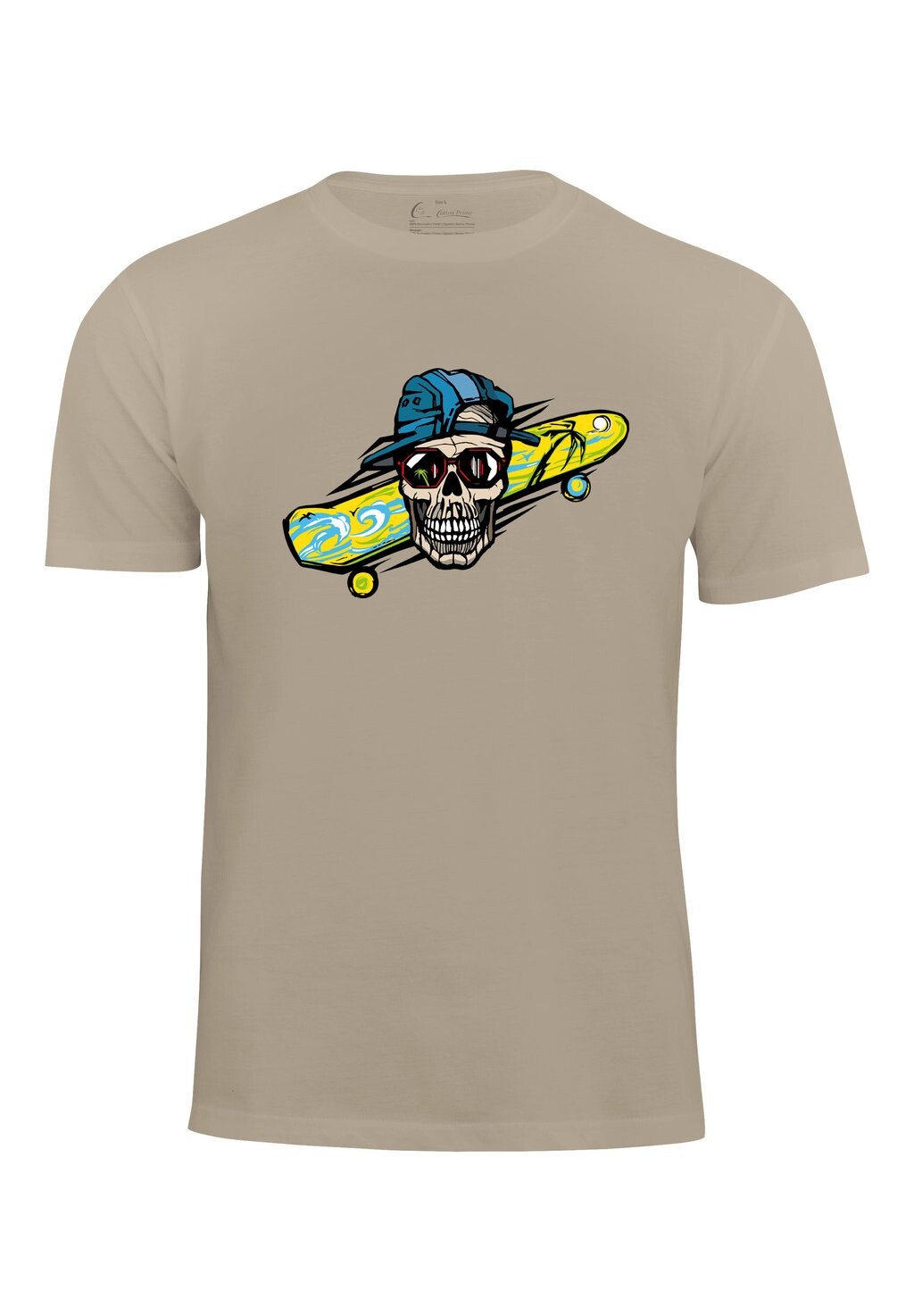 

Футболка с принтом SUMMER SKULL Cotton Prime, цвет beige