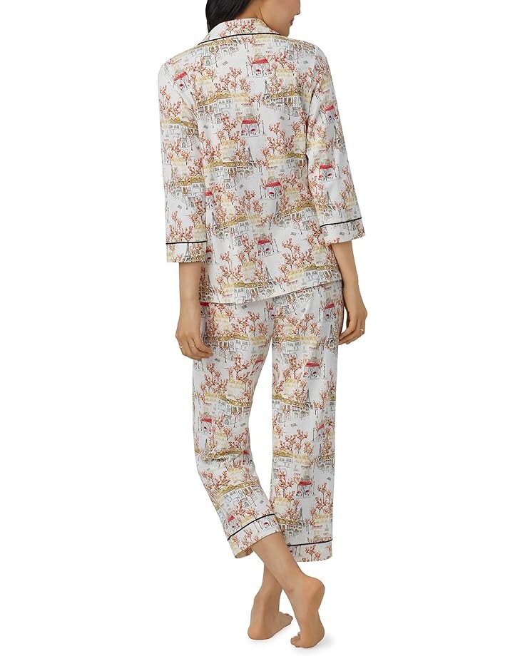 

Пижамный комплект Bedhead PJs 3/4 Sleeve Cropped PJ Set, цвет Fall In Paris