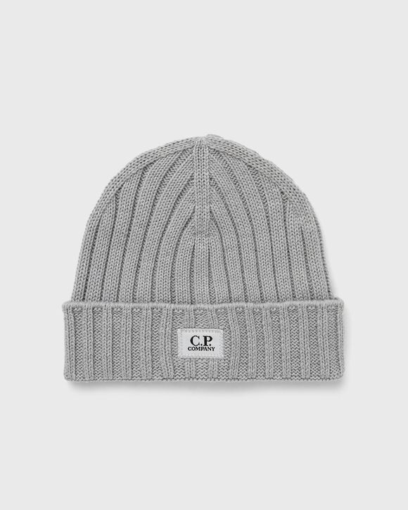 

Шапка C.P. Company Extra Fine Merino Wool Logo Beanie, цвет moon melange