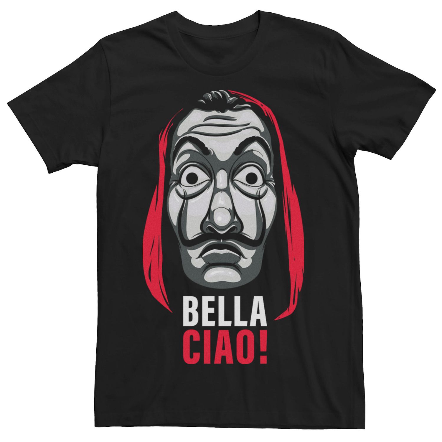 Мужская футболка с маской Netflix La Casa De Papel Bella Ciao Licensed Character мужская футболка с коротким рукавом la casa de papel bella ciao masked trio fifth sun черный