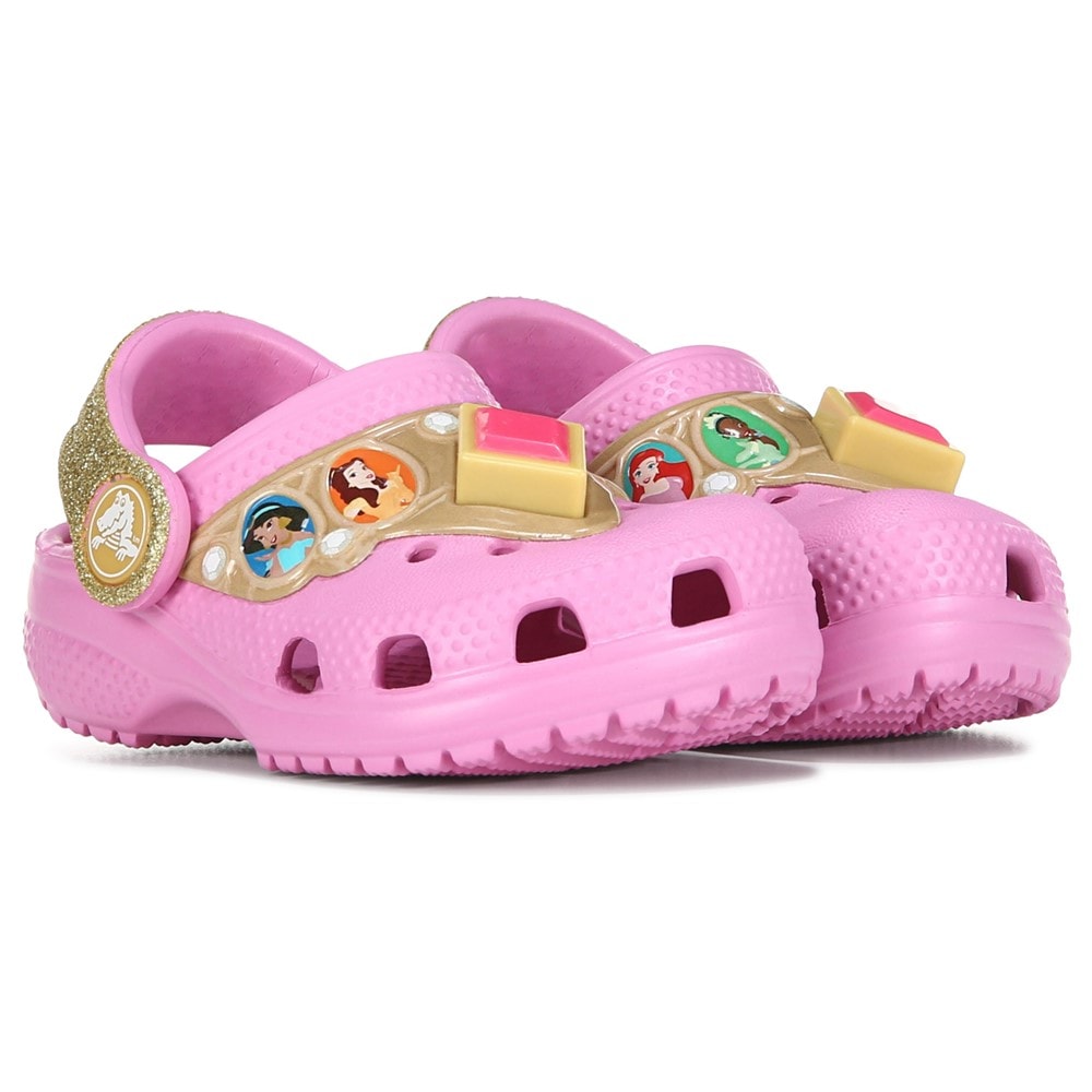 Детские классические сабо Disney Princess Lights для малышей Crocs, розовый