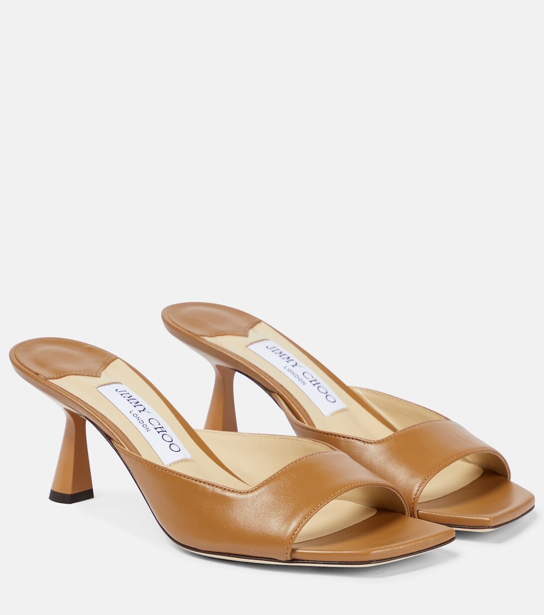 

Кожаные сандалии Zania 65 Jimmy Choo, коричневый