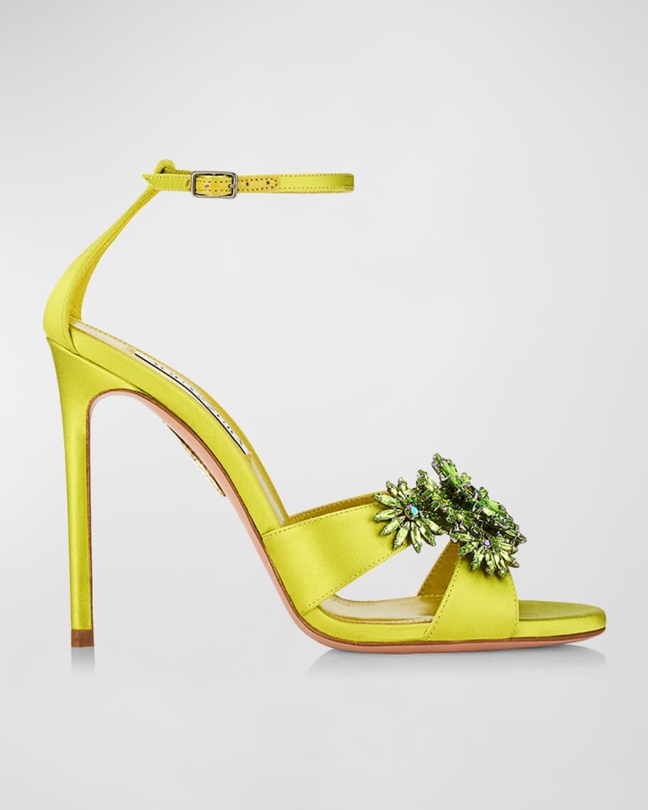 

Сандалии Margarita с кристаллами и ремешком на щиколотке Aquazzura
