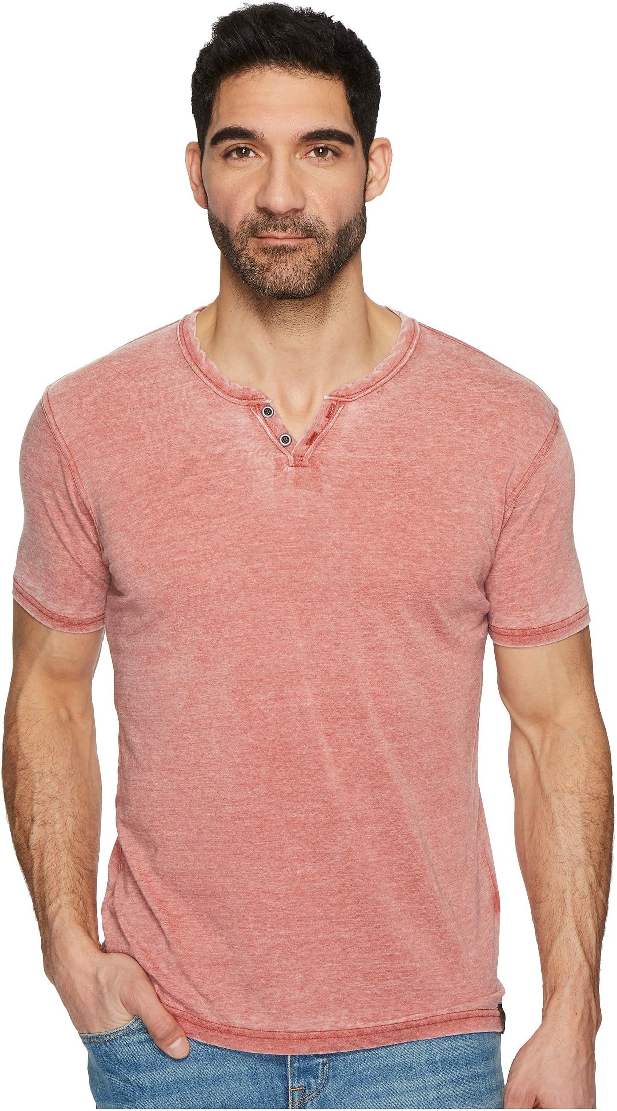 Рубашка с выемкой на пуговицах Burnout Lucky Brand, цвет Cowhide