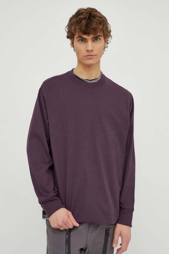 

Хлопковая рубашка с длинными рукавами G-Star G-Star Raw, фиолетовый