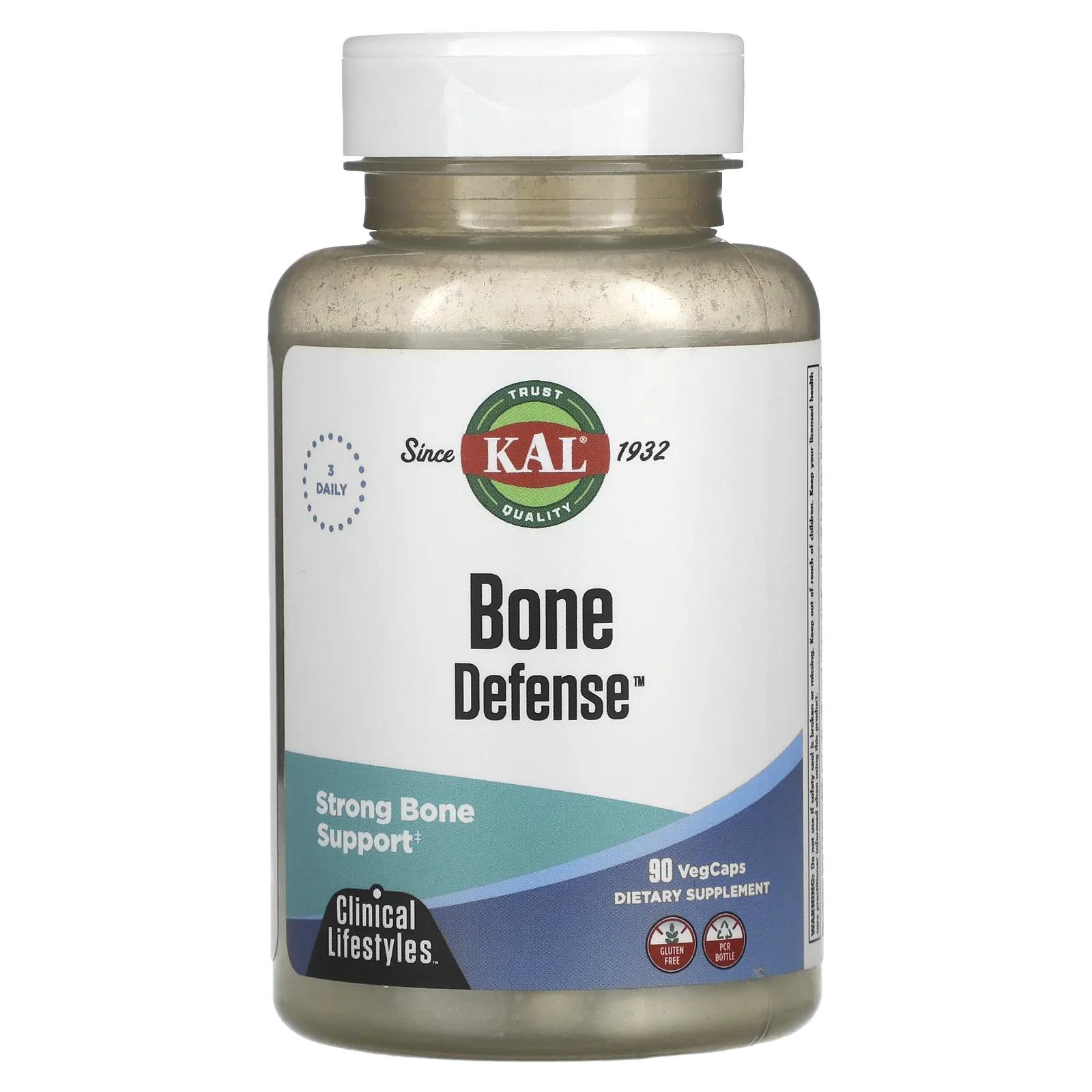 KAL Защита костей 90 растительных капсул kal ацидофильный пробиотик 4 100 растительных капсул