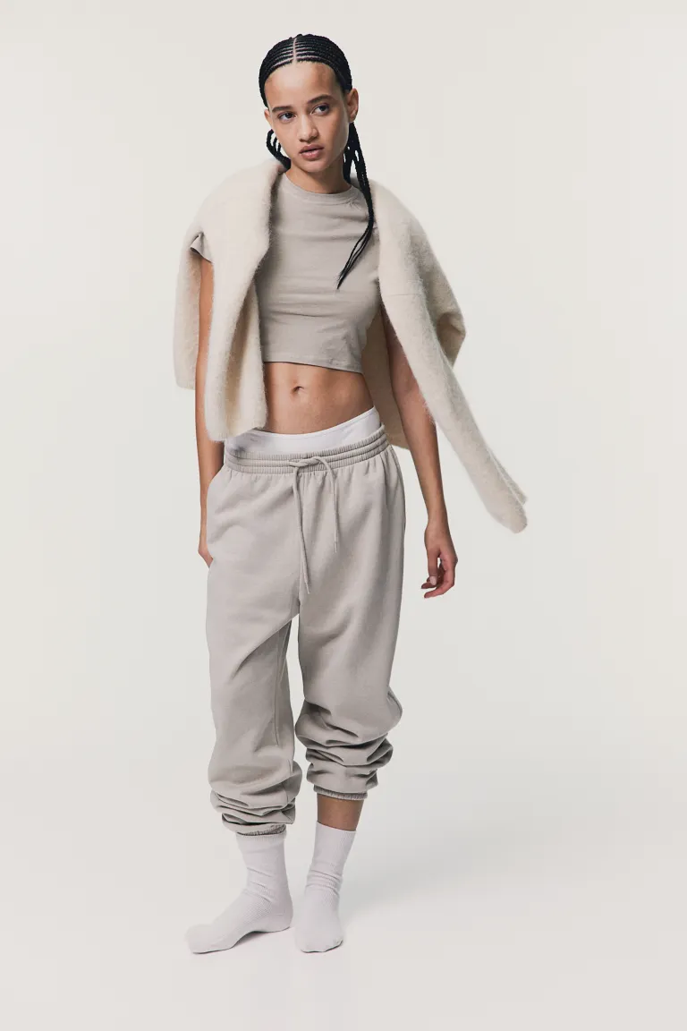 

Укороченная футболка H&M, бежевый