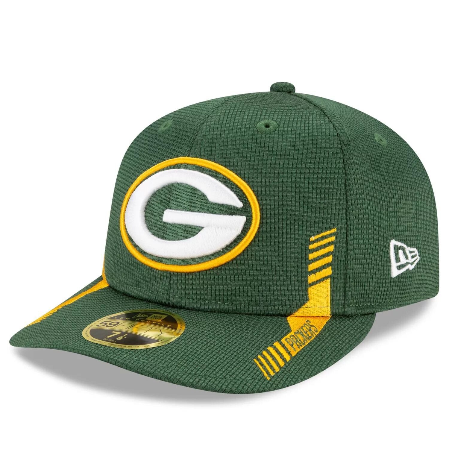 

Мужская кепка New Era Green Green Bay Packers 2021 NFL Sideline Home Low Profile 59FIFTY Облегающая шляпа