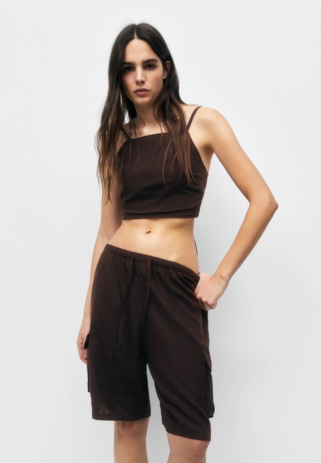 

Топ PULL&BEAR, коричневый