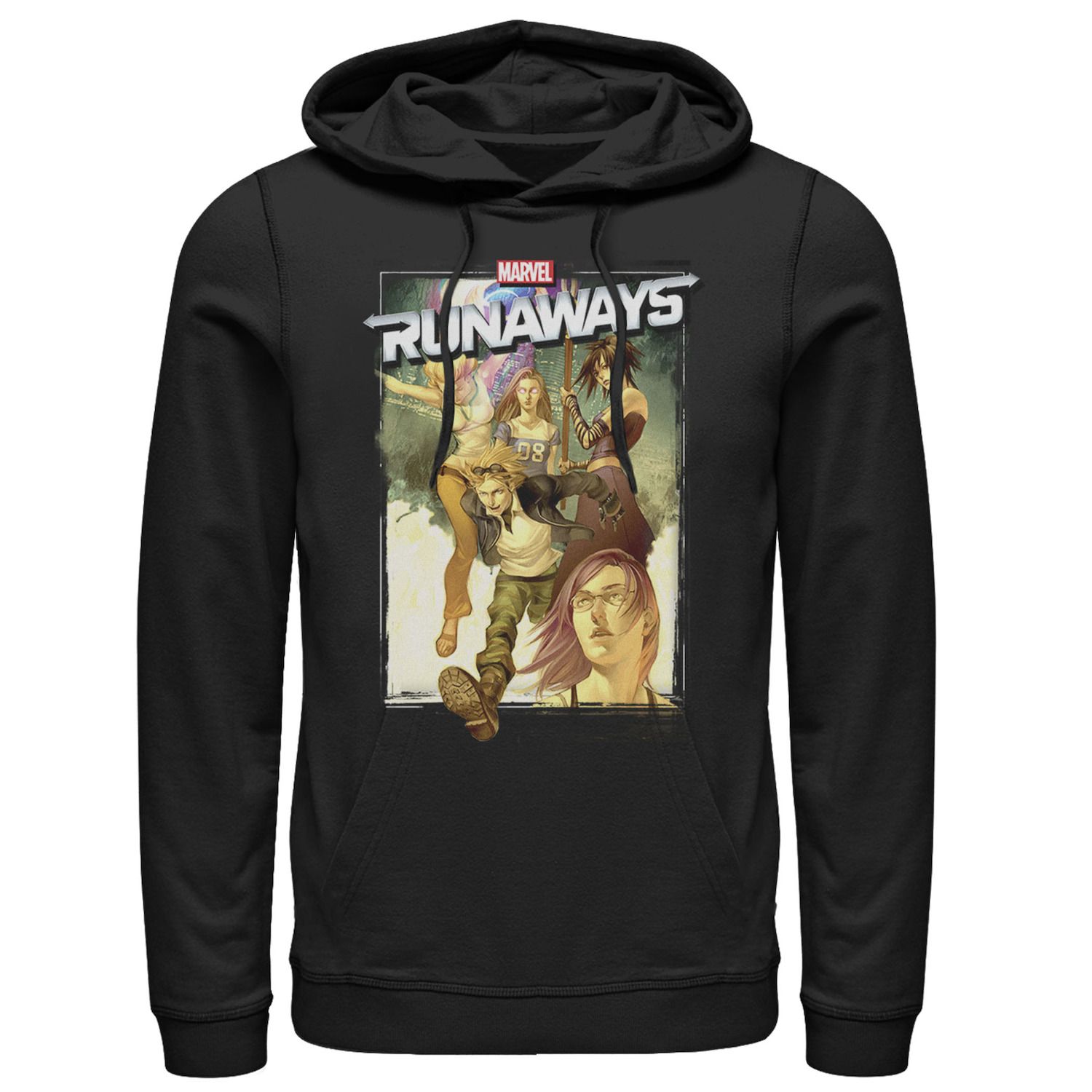 Мужская худи с графическим плакатом Runaways Group Marvel мужская худи с графическим плакатом runaways group marvel