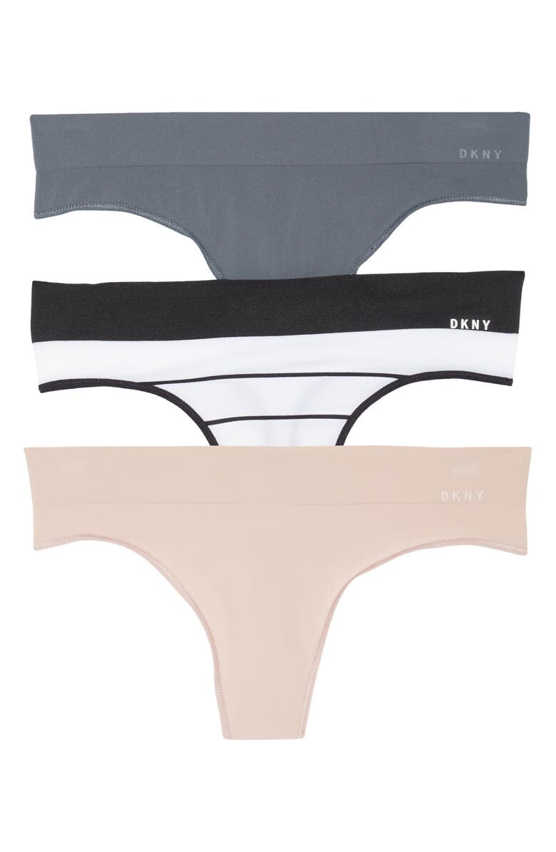 

Комплект из 3 бесшовных стрингов Litewear DKNY