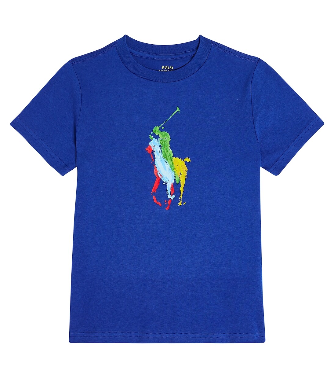 

Футболка из хлопкового джерси Polo Ralph Lauren Kids, синий