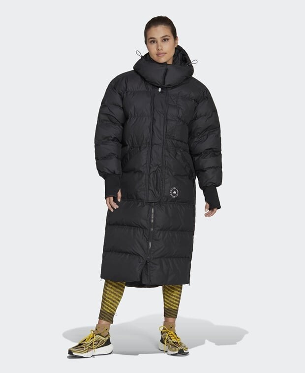 

Стеганое пальто adidas, черный